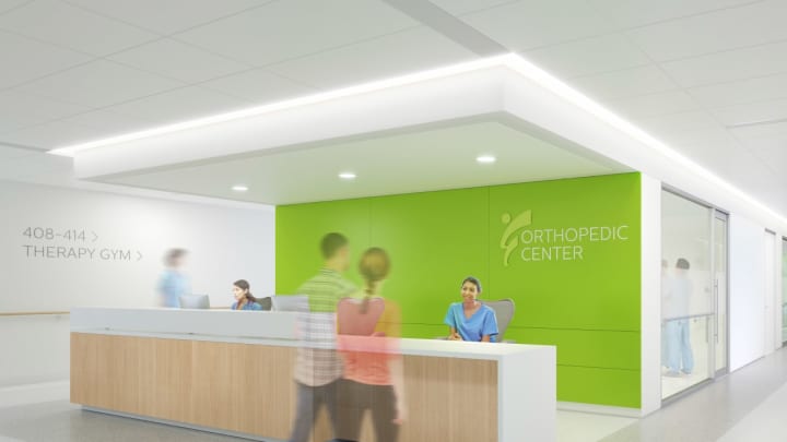 An artistic rendering shows the new 10,000-square-foot orthopedic unit that will open this summer.