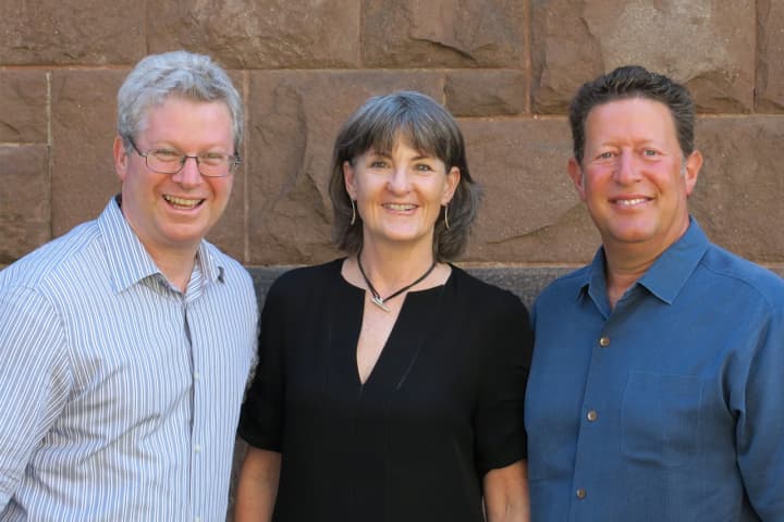 The HooplaHa team, left to right: Laurence Sheinman, Missy Godfrey, and Rob Hess.