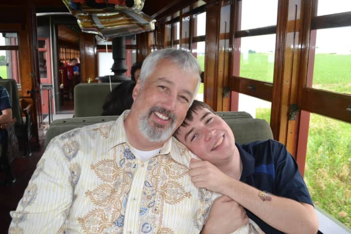 Executive Director of POAC Autism Services Gary Weitzen with his son Christopher.