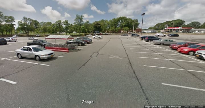 The parking lot located at 600 North Wellwood Ave. in North Lindenhurst