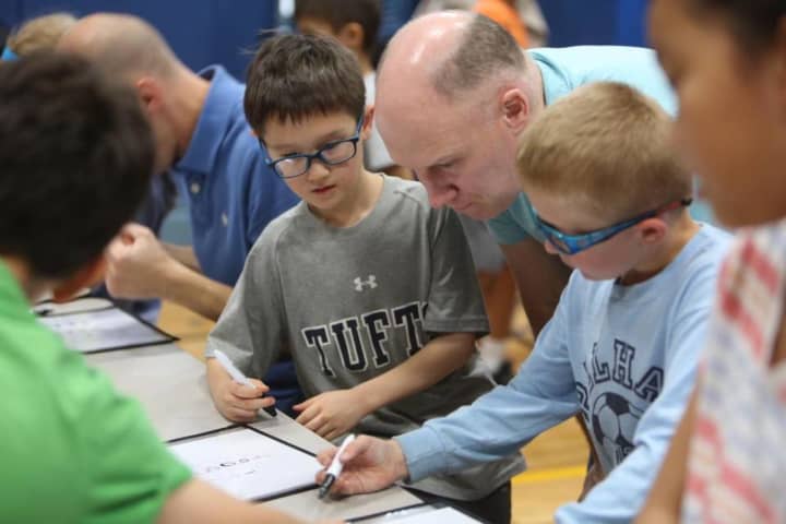 Students, teachers and parents all participated in a district-wide math night at Siwanoy Elementary School in Pelham on Monday night.