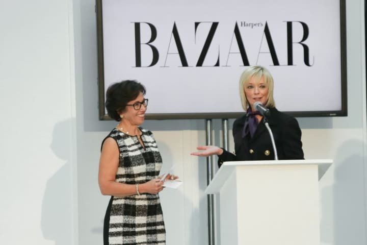 Avril Graham, Harper’s BAZAAR Executive Fashion and Beauty Editor, and Bonnie Shyer, President of the Pediatric Cancer Foundation.