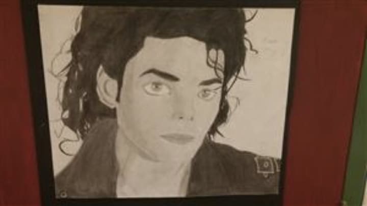 Brandon Jimenez of Teaneck made this portrait of Michael Jackson.