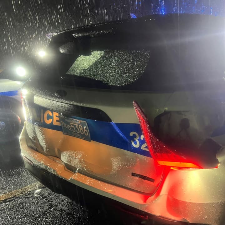 A Northampton police officer was hurt when a Southampton man crashed into the back of their patrol cruiser Wednesday night, March 6.&nbsp;