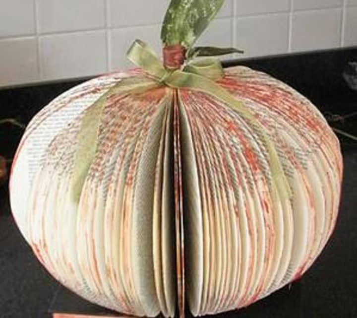 Bloomingdale Public Library will teach you how to turn an old book into a decorative pumpkin. 