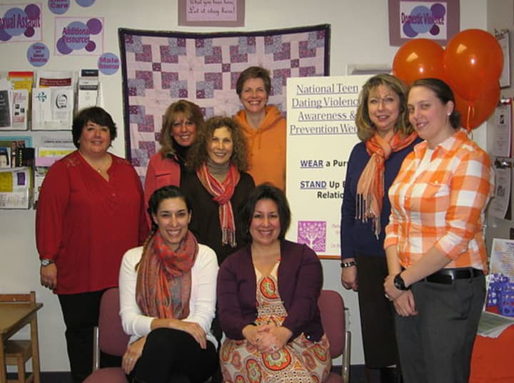 Members of the Putnam/Northern Westchester Women&#x27;s Resource Center mark Teen Dating Violence Awareness Month.