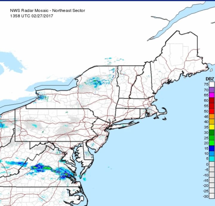 Bergen and Passaic counties are going to see increasingly cloudy skies in the next few days, with the best chance for rain Wednesday night and temperatures remaining above normal.