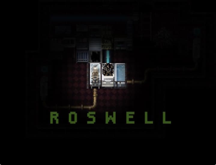 &quot;Roswell&quot; uses pixel-art graphics in the game, for a retro look.