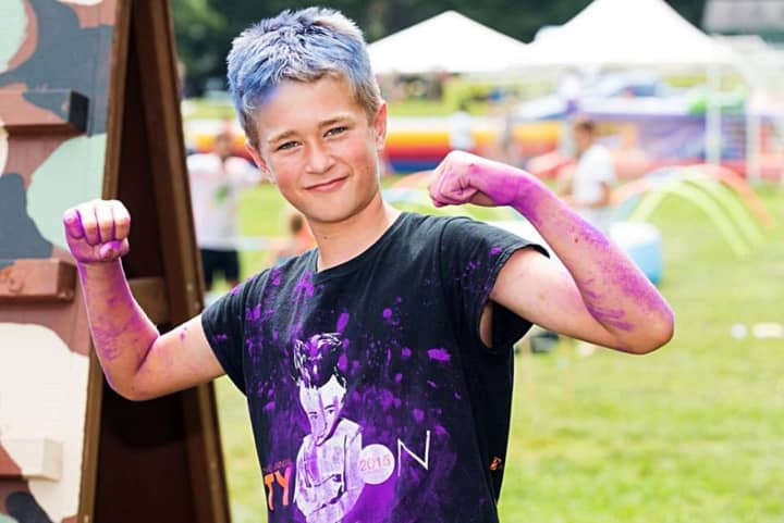 Ryan Flockhart, 10, of East Setauket, traveled to Mahopac to get his hands dirty in memory of his cousin Ty Louis Campbell.