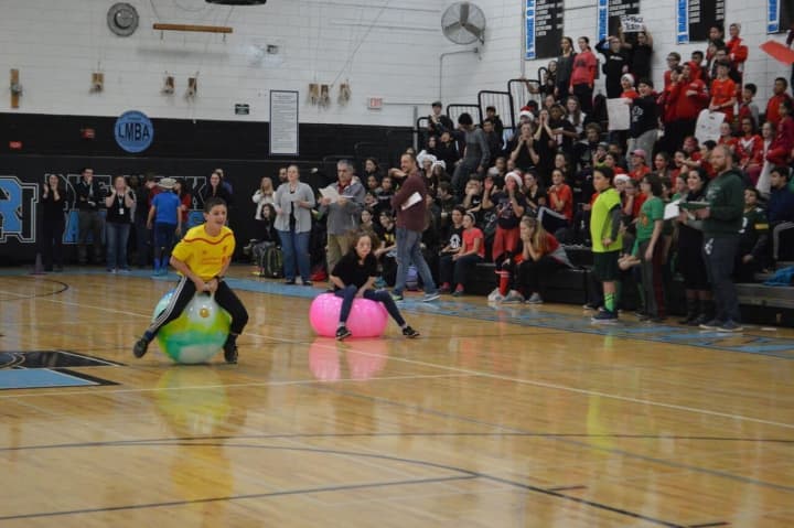 Rye Neck Middle School students collaborated with one another during their Middle School Olympics.