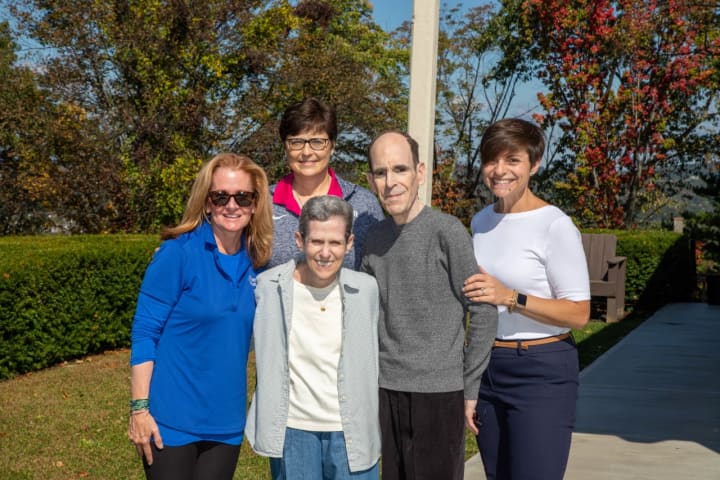L to R: Cindy VanderPlaat; Mary Juliano, Chair of the Bon Secours Warwick Health Foundation; Susan and Glenn Dickes, Supporters of St. Anthony Community Hospital; and Amanda Levin, Regional Director of Philanthropy.