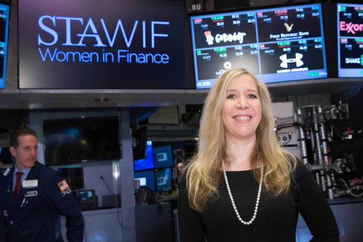 Westport resident Johanna Rossi rang the opening bell at the NYSE April 27.