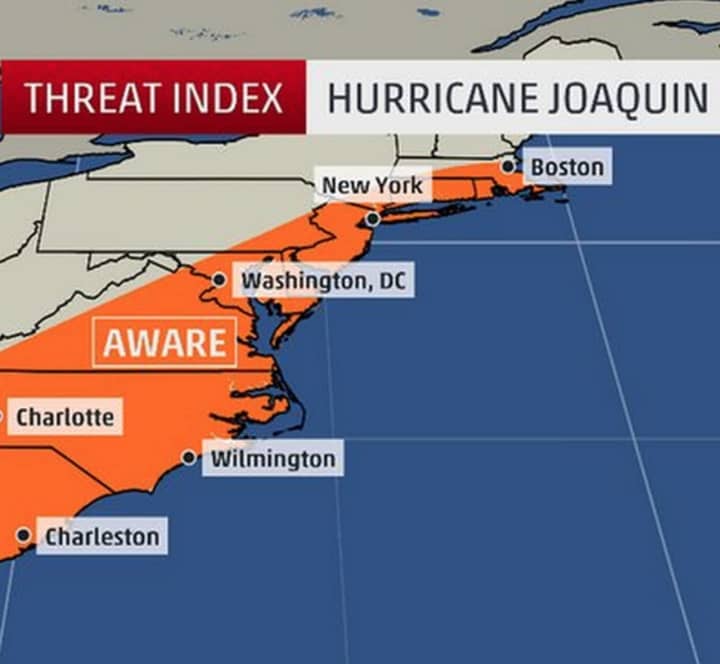 This is a possible path of Hurricane Joaquin.