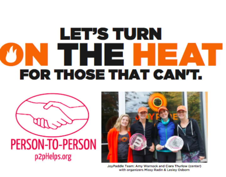JoyRide Darien is hosting a special fundraising HOT ride “Let’s Turn on the Heat,&quot; Tuesday, Oct. 27 at 10:45 a.m. in support of P2P’s emergency assistance that prevents utility shut offs and keeps families warm during cold winter months. 