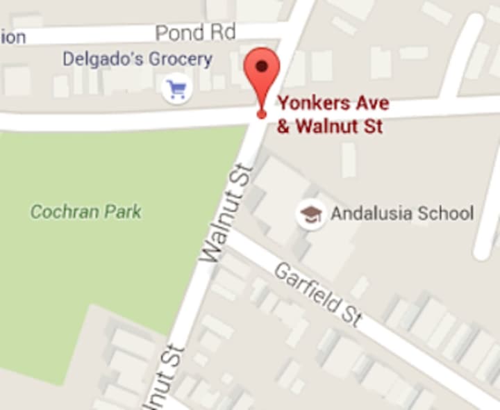 A pedestrian sustained minor injuries after being struck by a car on Yonkers Ave. Thursday night. 