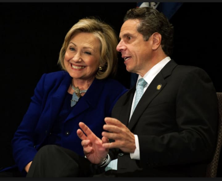 Hillary Clinton and Andrew Cuomo.