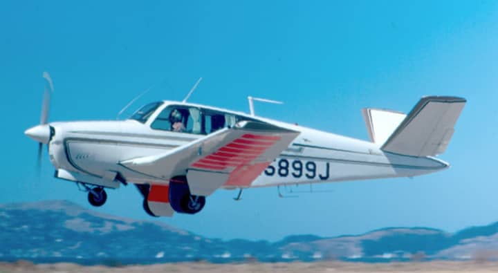 The plane was a Beechcraft Bonanza, similar to the one shown here.