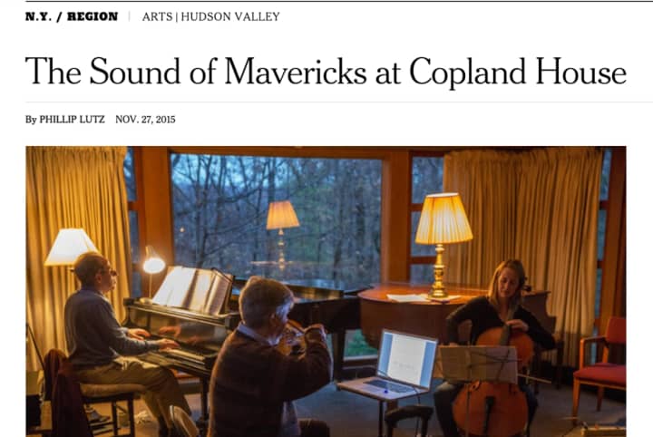The Copland House was the subject of a New York Times feature.