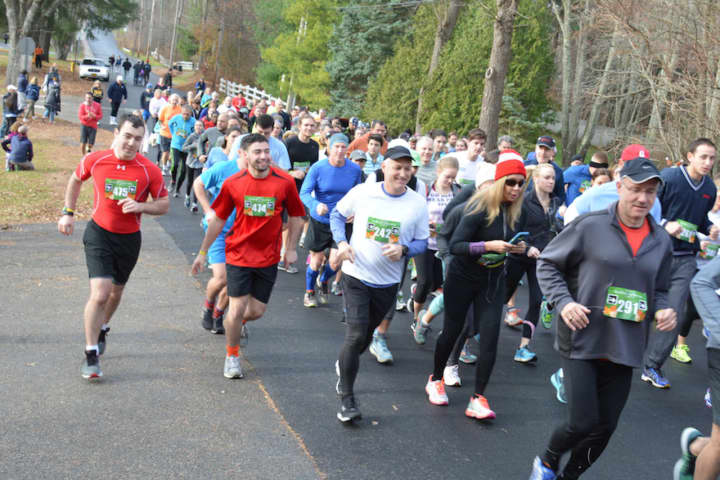 The 12th-annual Bedford Turkey Trot is scheduled for Saturday morning. Pictured is a previous year&#x27;s run,