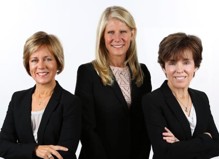 From left, Bettianne Baldwin, Karin Keith and Beth Mengel have formed a real estate partnership, The BKM Group.