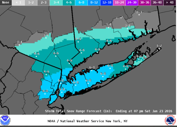 A look at projected snow totals for the storm.