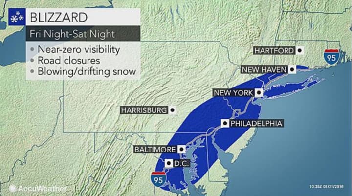 A look at areas where blizzard conditions are expected Friday into Sunday.