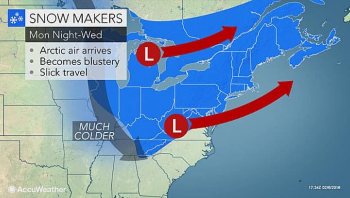 A look at the widespread impact possible from a pair of snow makers this coming week.