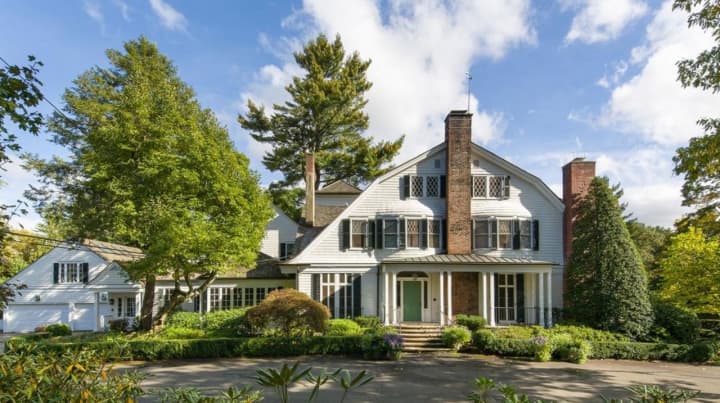 A 7-bedroom Colonial at 275 Bedford Road in Chappaqua is on the market and is being offered by Joanne Georgiou of Houlihan Lawrence.