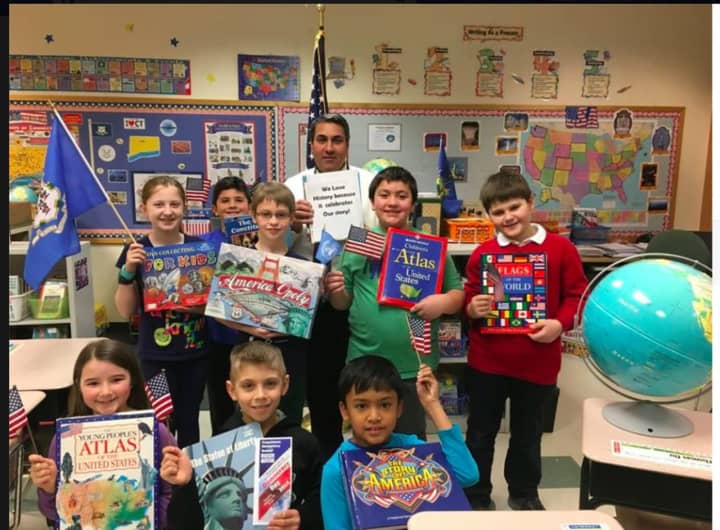 Joseph Fiore&#x27;s fourth-grade class at Frenchtown Elementary School in Trumbull loves history because &quot;it celebrates our story.&quot; The Trumbull Historical Society participated in the Fairfield County Community Foundation Giving Day.