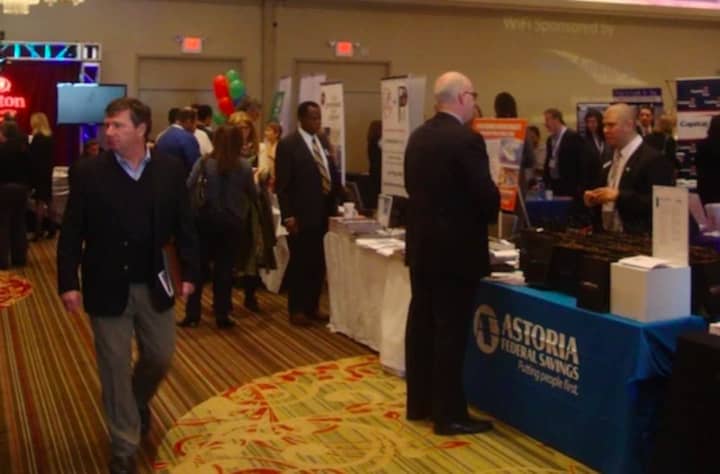 Guests mingle at the Westchester Business Expo.