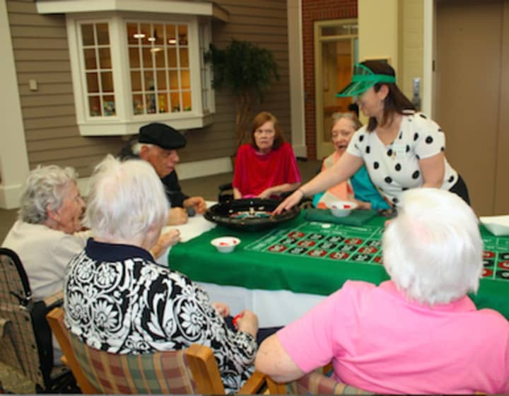 Waveny LifeCare Network’s Adult Day Program participants enjoyed a casino day.