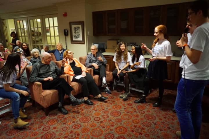 Visiting Israeli students from Bergen County&#x27;s twin city of Nahariya visited the Jewish Home Assisted Living and played a game of Israel Jeopardy.