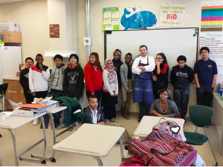 Peekskill Middle School students in Scott Tabone and Donald Shropshire’s Core-X class recently had the chance to learn about poetry through cooking.