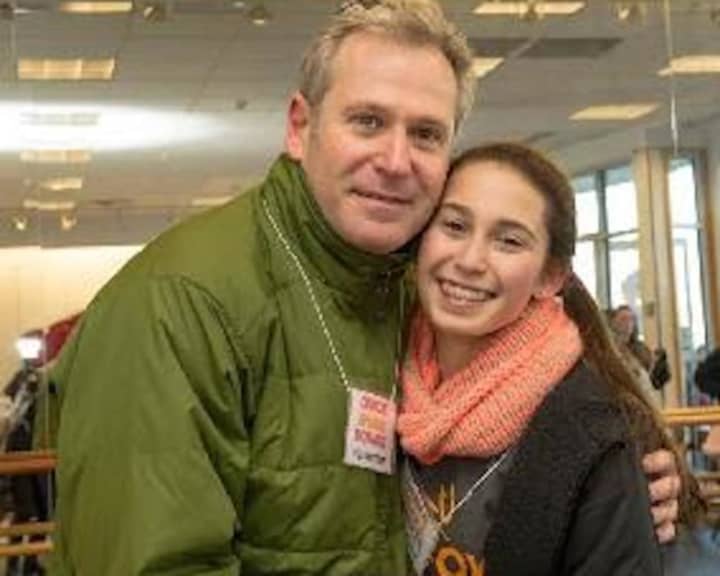 Zoe Butchen, right, of Ridgefield, with her father Jeff, is closing in on her goal of reaching $100,000 for Parkinson&#x27;s Disease and the Michael J. Fox Foundation.