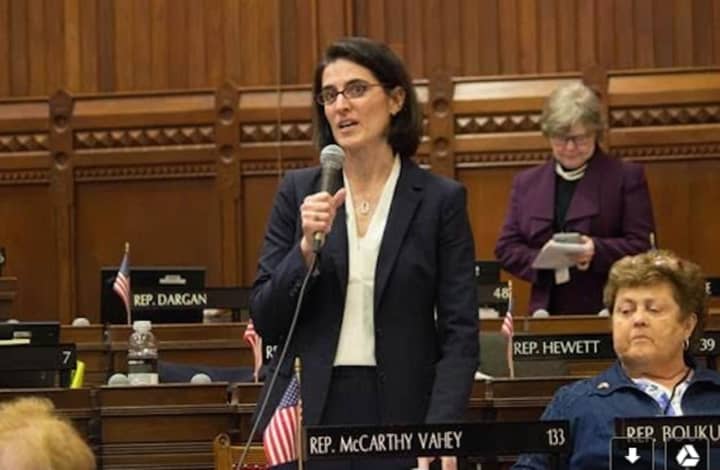 Rep. McCarthy Vahey recently introduced legislation concerning student data privacy on the House floor.
