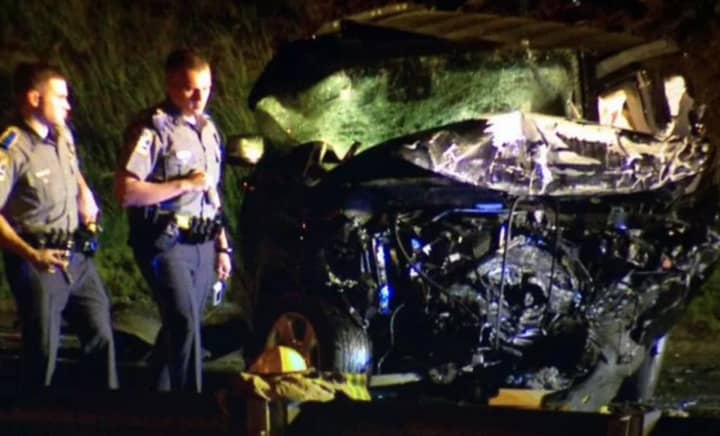 Two people were killed in an overnight crash on Route 8 in Shelton.
