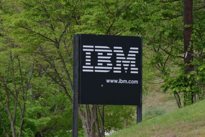 An entrance sign for IBM&#x27;s Somers campus