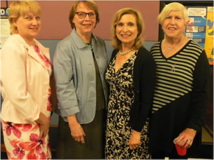 Nancy Zorena, second from right, was honored as Monroe&#x27;s Outstanding Citizen for 2016. Flanking her from left are past winners Deb Heim, Karen Burnaska and Enid Lipeles.