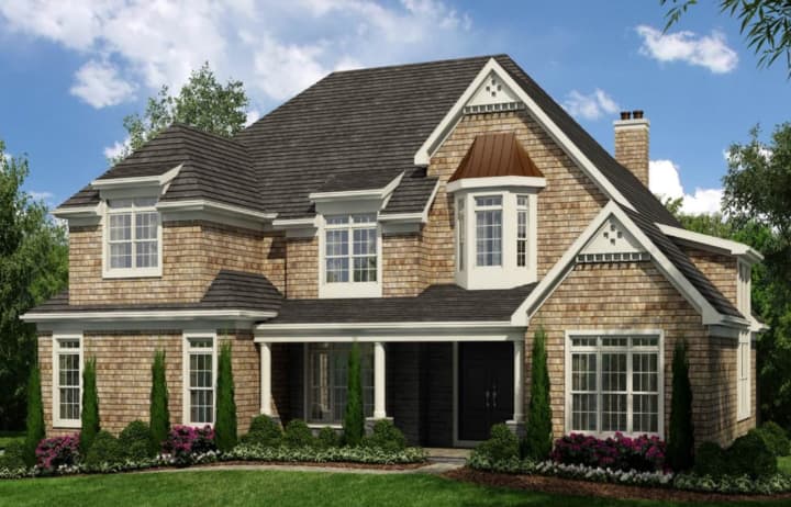 An artist&#x27;s rendering of the homes proposed at 1 Flanders Lane and 5 Flanders Lane in Cortlandt Manor.