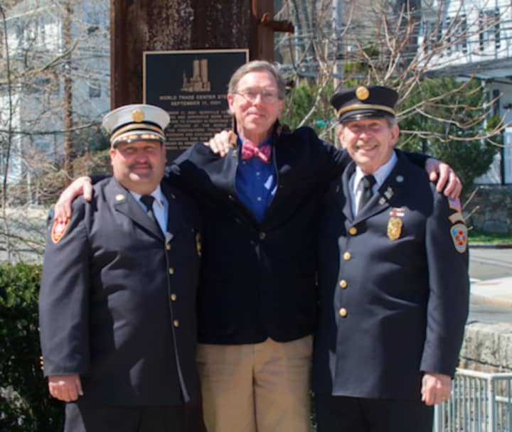 From left: Mike Hoha, Glenville Volunteer Fire Company district chief, Terry Betteridge, owner of Betteridge Jewelers and Sandy Kornberg, Glenville Volunteer Fire Company president.