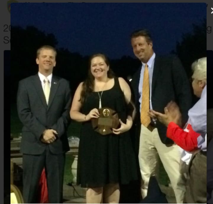 Candice Karl received the Outstanding Service Award at the 2016 New Canaan Fire Company Annual Dinner.