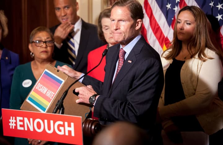 U.S. Sen. Richard Blumenthal calls for his Senate colleagues to approve gun control legislation in the wake of the recent shootings in Orlando.