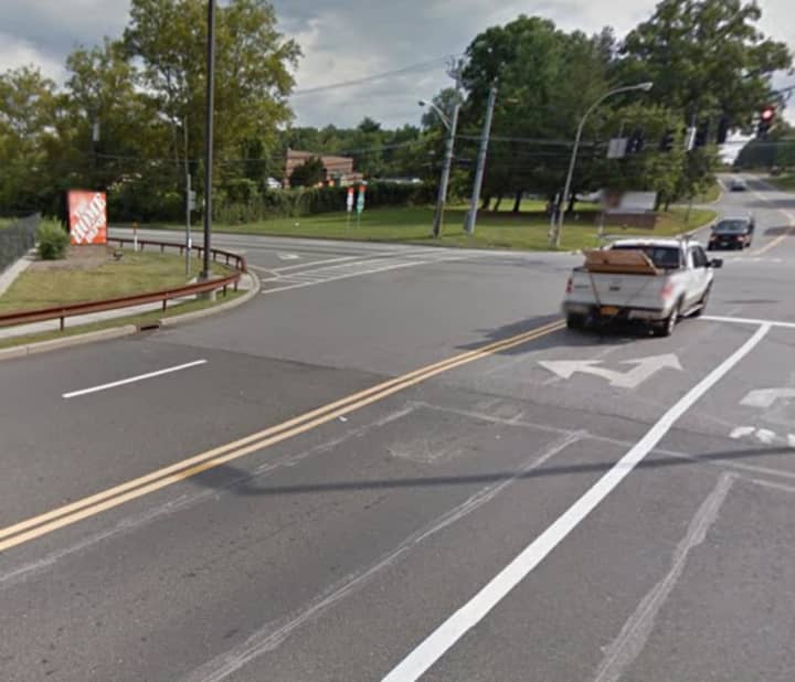 Route 9A and Dana Road, near Home Depot in Hawthorne where a motorcyclist from New Rochelle and an elderly woman from Armonk were killed in a multi-vehicle accident on Wednesday. Mount Pleasant police released the names of the victims on Thursday.