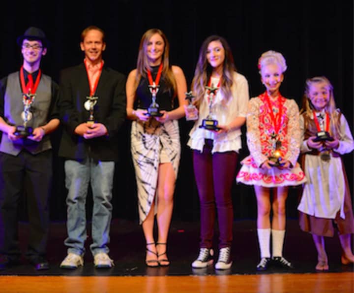 Darien&#x27;s Got Talent winners, left to right: in the adult category, 1st prize, Zach Heyde, 2nd prize, Tom Giles, 3rd prize, Riley Thrush, and in the children&#x27;s category, 1st prize, Taylor Felt, 2nd prize, Lauren Blake, and 3rd prize, Ella Bates.