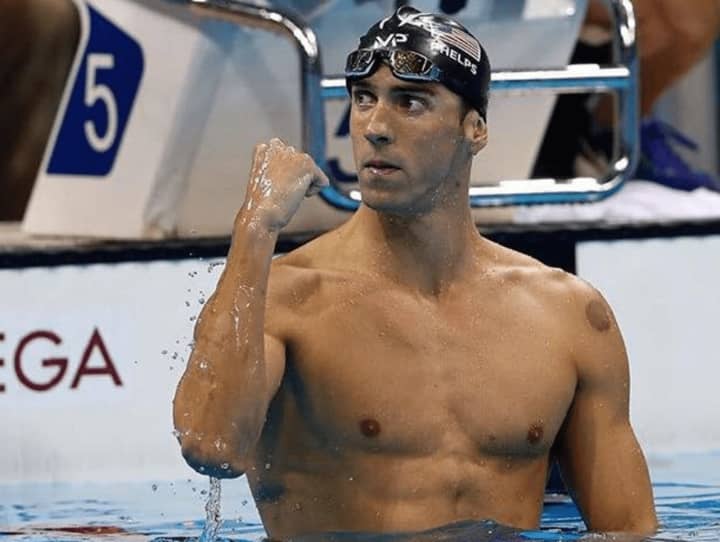 One of Michael Phelps&#x27; cupping marks is visible on the Olympic champion&#x27;s left shoulder.