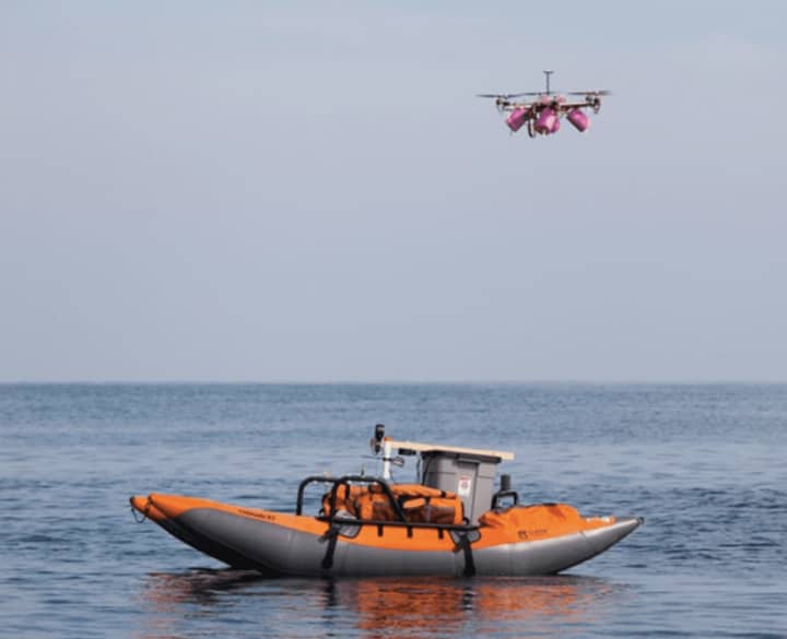 Whale researchers will demonstrate the new Snotbot drone at a free Westport Library presentation at Sherwood Island.