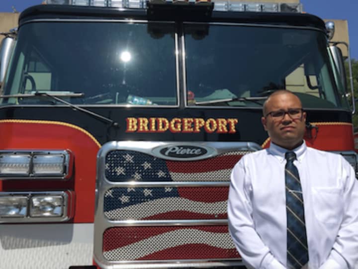 Jaimie Medina a new recruit for the Bridgeport Fire Department is glad of his second chance.