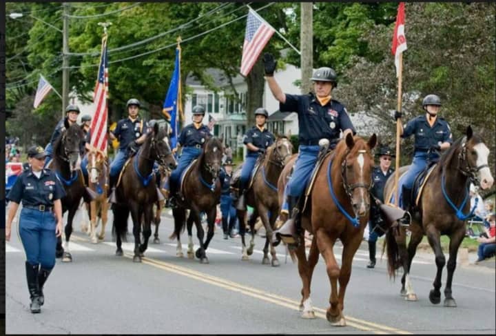 The Second Company Governor&#x27;s Horse Guard joins the fun every year at the Labor Day parade in Newtown.