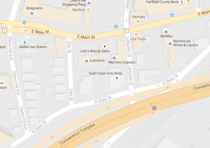 The impacted area of Lafayette Street in Stamford is in the vicinity of I-95.
