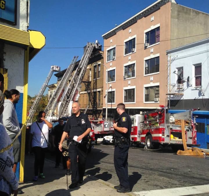 Yonkers firefighters had a busy morning battling an Elm Street blaze.